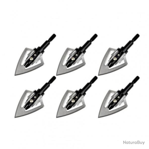 6 x Pointes de Fl�ches BroadHead LightCut JX Chasse Tir � l'Arc Arbal�te ManKung