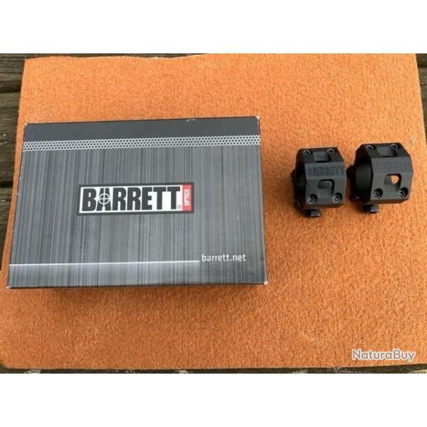 COLLIERS BARRETT 0 GAP  POUR RAIL PICATINNY  LUNETTE TUBE 30 MM