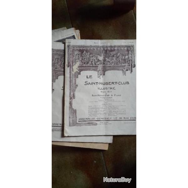 REVUES : LOT DE 16 ANCIENS ST HUBERT CLUB ILLUSTRE DE 1907 A 1920