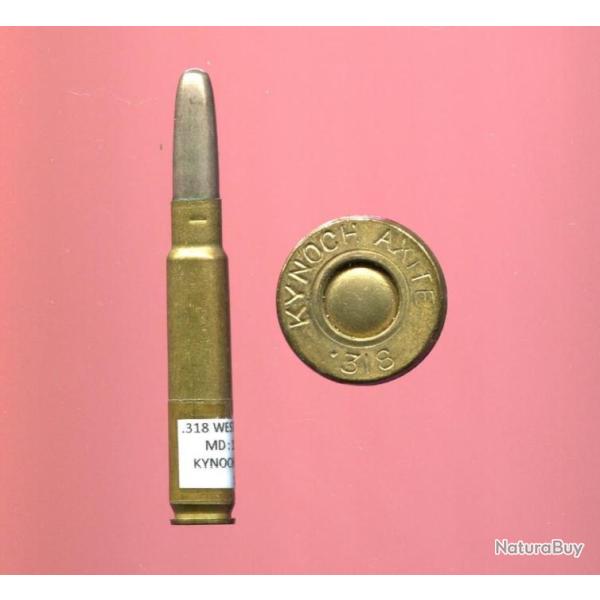 .318 Rimless Nitro Express Axite - marquage : KYNOCH AXITE .318 - balle nickel pointe arrondie