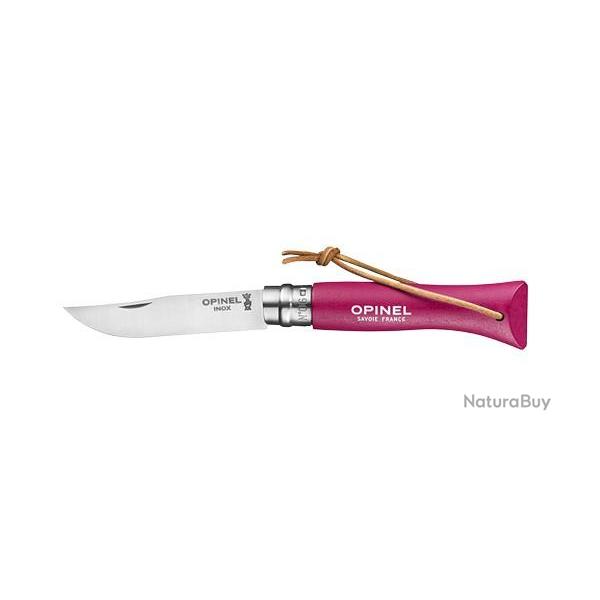 Couteau pliant Opinel Baroudeur N06 Inox Framboise