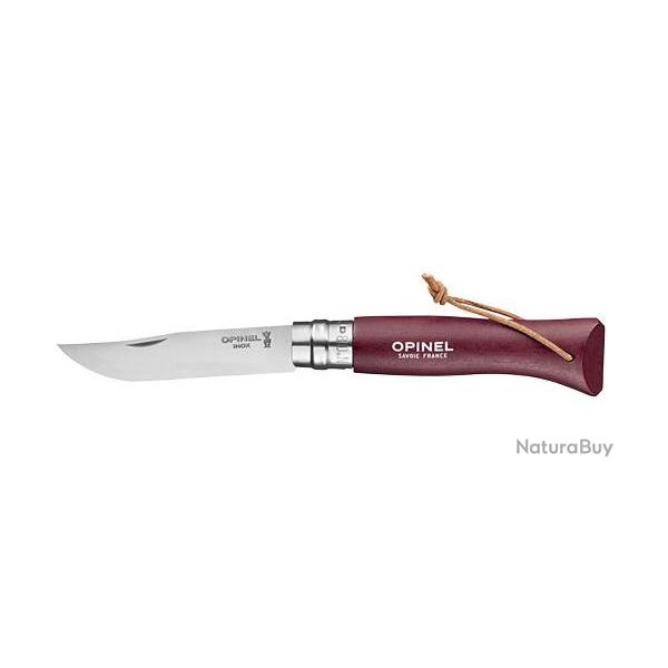 Couteau pliant Opinel Baroudeur N�08 Inox Grenat
