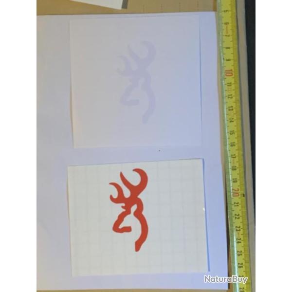 Autocollant browning - voiture et autres supports lisses avec feuille de transf�re . E