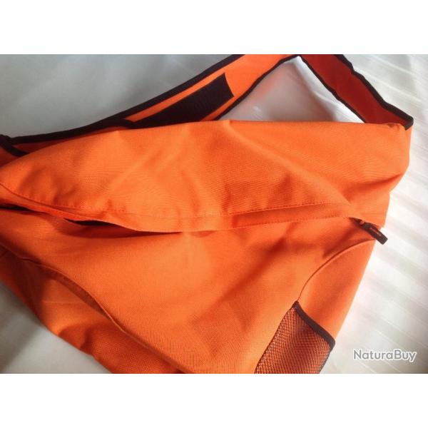 SAC A DOS DE BATTUE TRIANGULAIRE ORANGE
