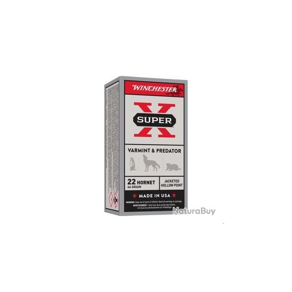 MUNITIONS WINCHESTER CALIBRE 22 HORNET HOLLOW POINT 46gr - 3g x50