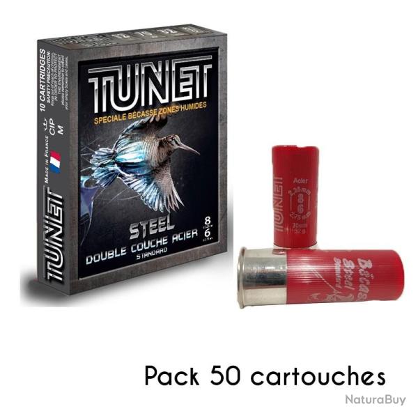 50 TUNET STEEL sp�cial b�casse 12/70 32 gr n�6-8 