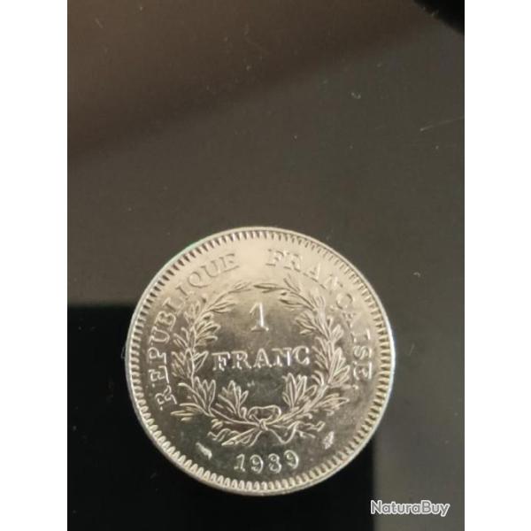 Pi�ces de 1 Franc 1989 �tats g�n�raux Cotation 9 euros c�d� 5 euros