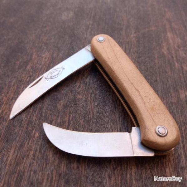 Couteau BERGER Collection 222 Garanti Manche en Bois avec Poncetage
