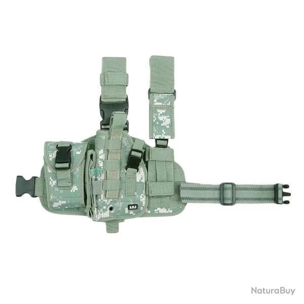 Holster molle de cuisse pour gaucher (Couleur Camouflage ACU)