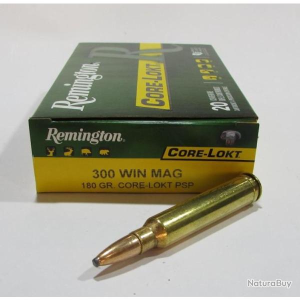 1 boite 20 cartouches de calibre 300 winchetser magnum core lokt 180 grains
