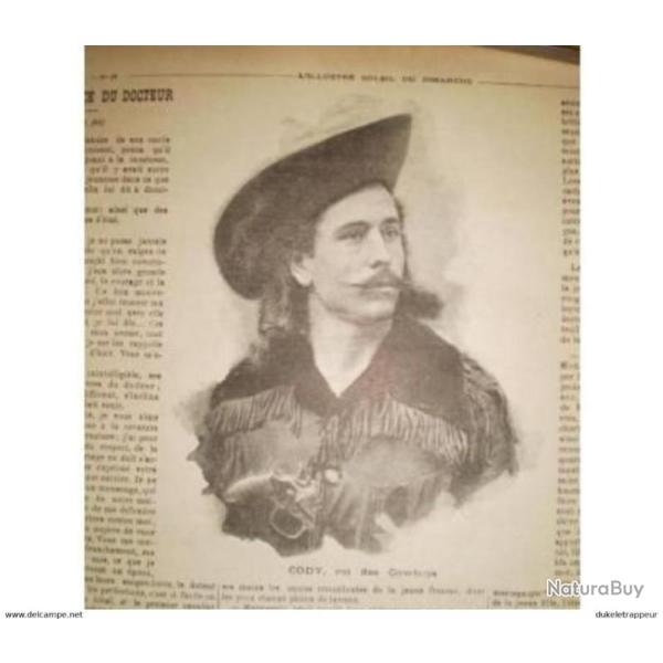 Illustration d'un journal fran�ais avec Buffalo BILL 1893 ! Collection !