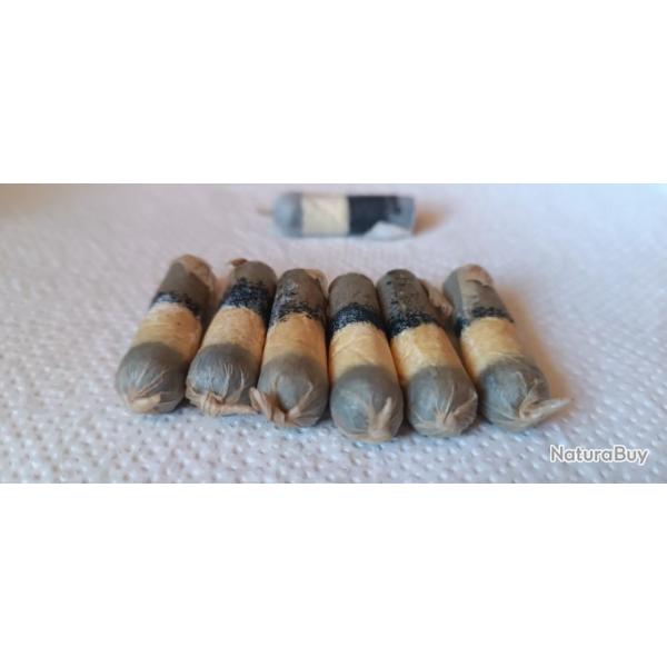 Cartouches papier Calibre .44 - 1.50gr poudre noire PNF2 . Calibre 44 balles ronde 451 ou 454 .