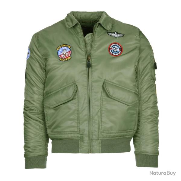Blouson aviation CWU enfant (Couleur Kaki, Taille enfant XXS (2ans))
