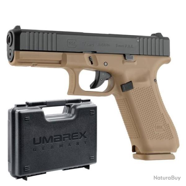 PISTOLET GLOCK 17 GEN5 CAL 9 MM PAK Coyote + Mallette B