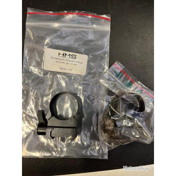 1 Collier HMS Acier d�montage rapide Diam 30mm  BH14 � levier