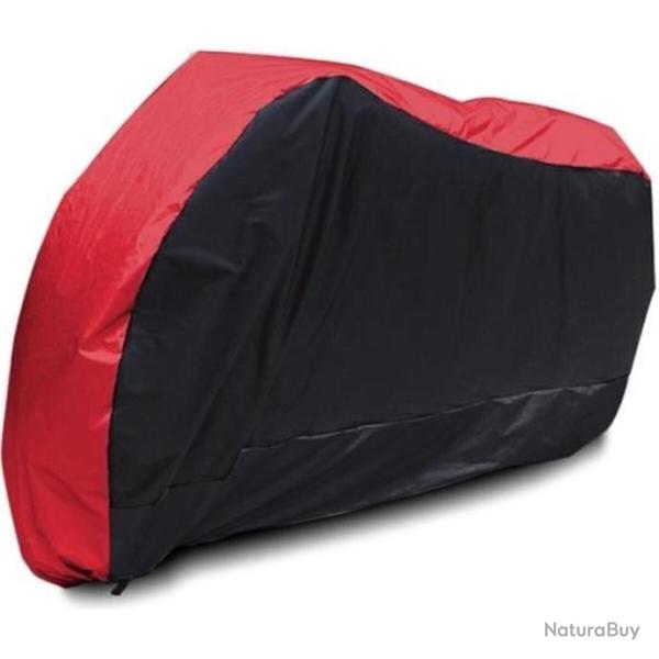 Housse de Protection Moto Etanche Anti-UV/Poussire 265 * 105 * 125cm rouge noire