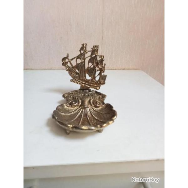 vide poche ancien motif bateau longueur 13 cm
