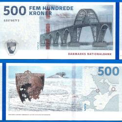 Danemark 500 Couronnes 2009 Kronor Kroner Billet Tour Europe Nord