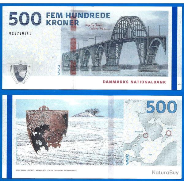 Danemark 500 Couronnes 2009 Kronor Kroner Billet Tour Europe Nord