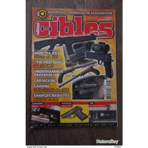 REVUE CIBLES N�442 VERDUN LA SOMME BERETTA RX 4 MAUSER HSC STEYR SOLOTHURM GARAND