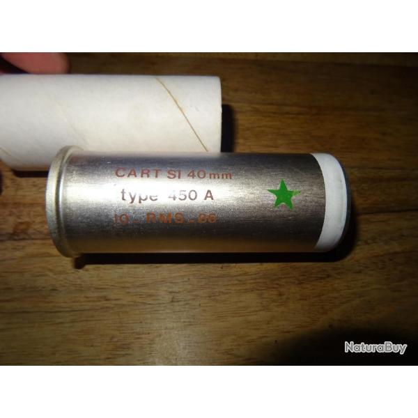 Fus�e de signalisation TYPE 450 A CART SI 40mm Etoile verte dans son tube en carton