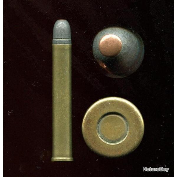 10.3 x 65 R Baenziger - RARE - balle plomb pointe cuivre - �tui laiton de 65.2 mm - bourrelet �pais