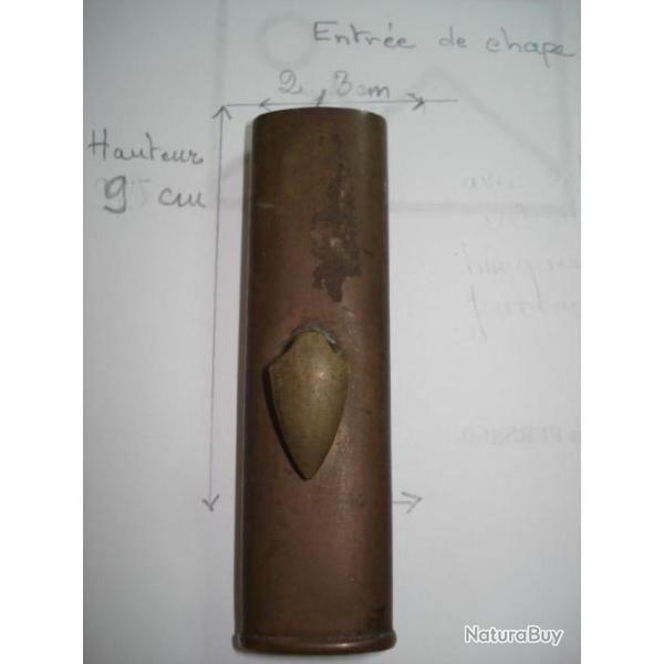 chappe   pour fourreau d'pe de forme ovale.