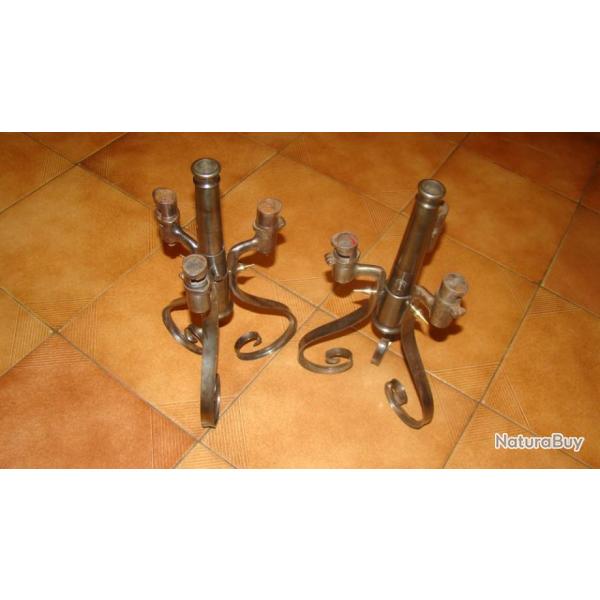 PAIRE DE CHANDELIERS DE POILUS 14/18 faire offre
