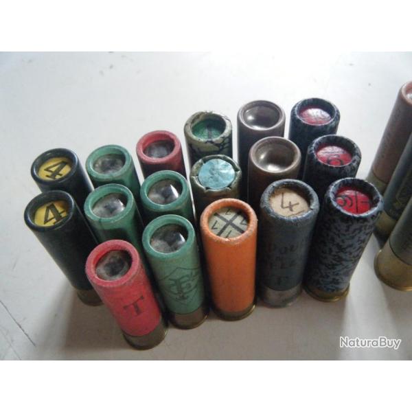 lot de 28 cartouches collector cal 12,16,20