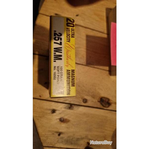 Balas Weatherby "Vintage" .257 Magnum 100 gr Soft Point Ultra Velocity