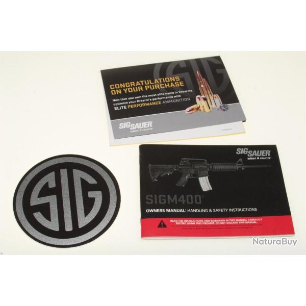 SIG M400: Manuel et autocollant