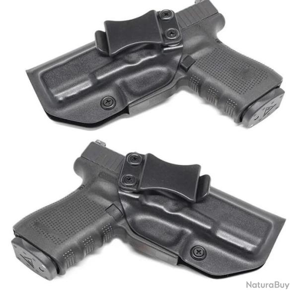 HOLSTER PORT DISCRET POUR GLOCK 25 EN KYDEX - DROITIER OU GAUCHER - LIVRAISON GRATUITE