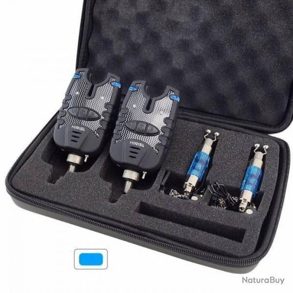 2x INDICATEUR DE TOUCHE POUR LA P�CHE � LA CARPE - D�TECTEUR DE TOUCHE P�CHE LUMINEUX ET SONORES