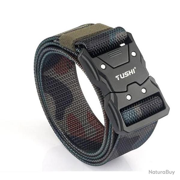 CEINTURE TACTIQUE � LIB�RATION RAPIDE - BOUCLE PRESSION - CAMO 1