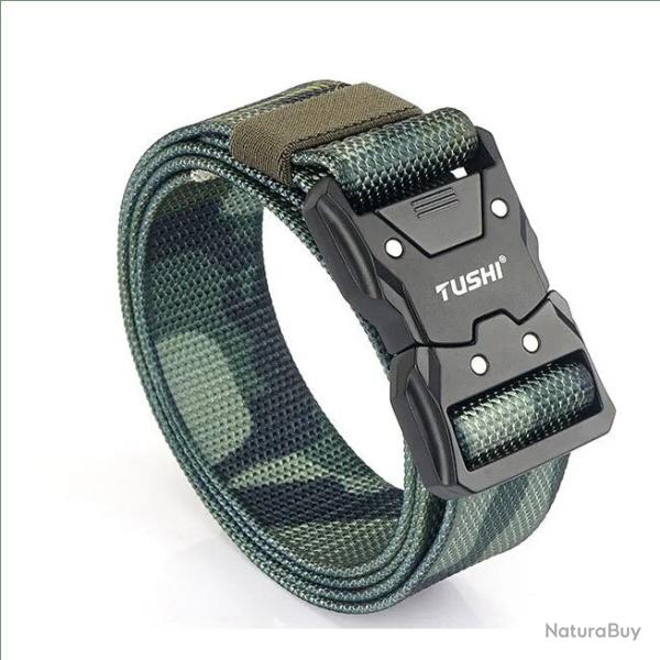 CEINTURE TACTIQUE � LIB�RATION RAPIDE - BOUCLE PRESSION - CAMO 2