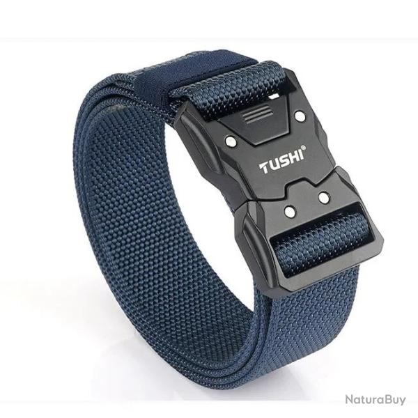 CEINTURE TACTIQUE � LIB�RATION RAPIDE - BOUCLE PRESSION - BLEU