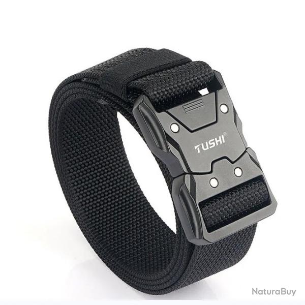 CEINTURE TACTIQUE � LIB�RATION RAPIDE - BOUCLE PRESSION - NOIR