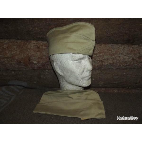 Calot Franais modle 1946 coton kaki clair .Troupe Indochine et Algrie.taille au choix