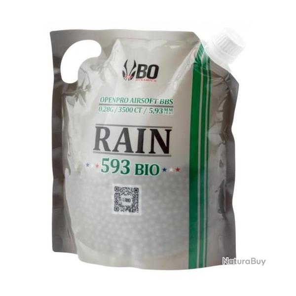 Billes airsoft BO 6mm 0.20g rain 3500 rds bio par 3500