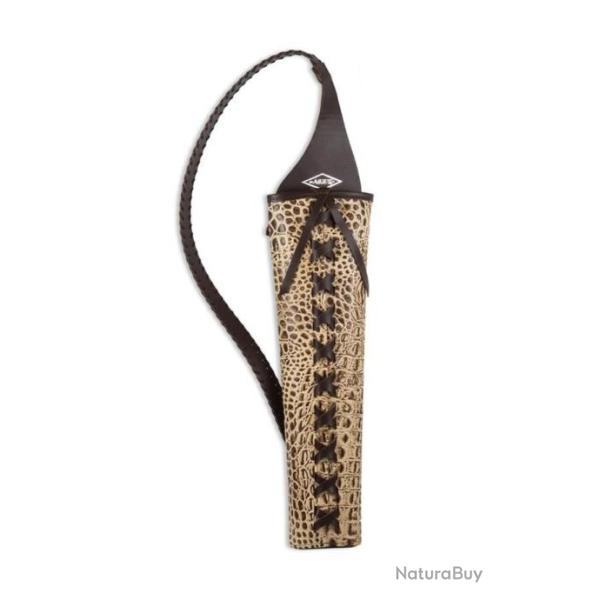 CARQUOIS DORSAL DROITIER Alligator Marron