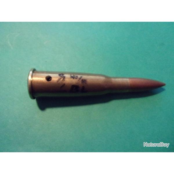 1 munition 8 m/m Lebel  du 02/07 Art, �tui laiton, balle blind�e cuivre, neutralis�e