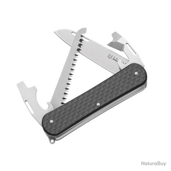 Couteau pliant Multifonctions Fox Vulpis FX.VP130.S4CF Carbone 4 pi�ces