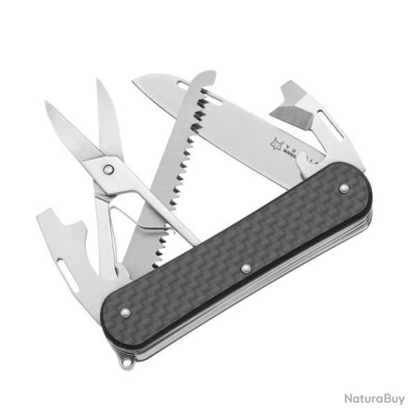 Couteau pliant Multifonctions Fox Vulpis FX.VP130.SF5CF Carbone 5 pi�ces