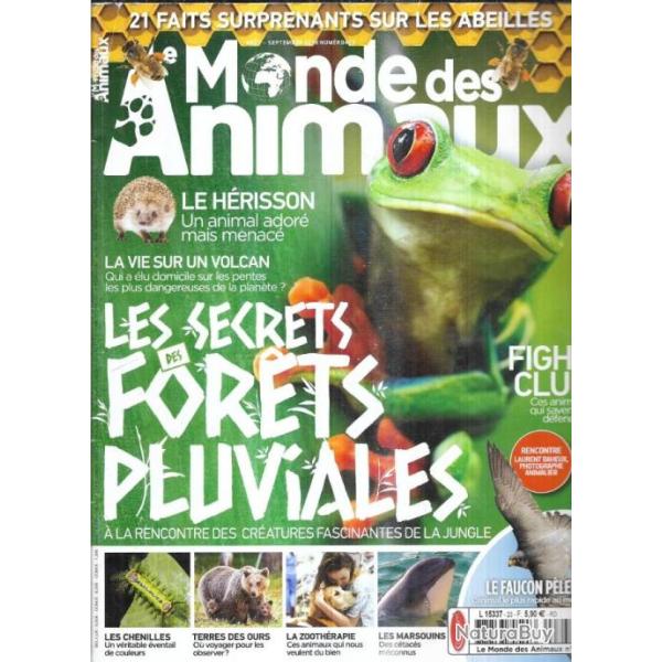 le monde des animaux 2018 , chenilles , for�ts pluviales , au pays des ours , faucon p�lerin, abeill
