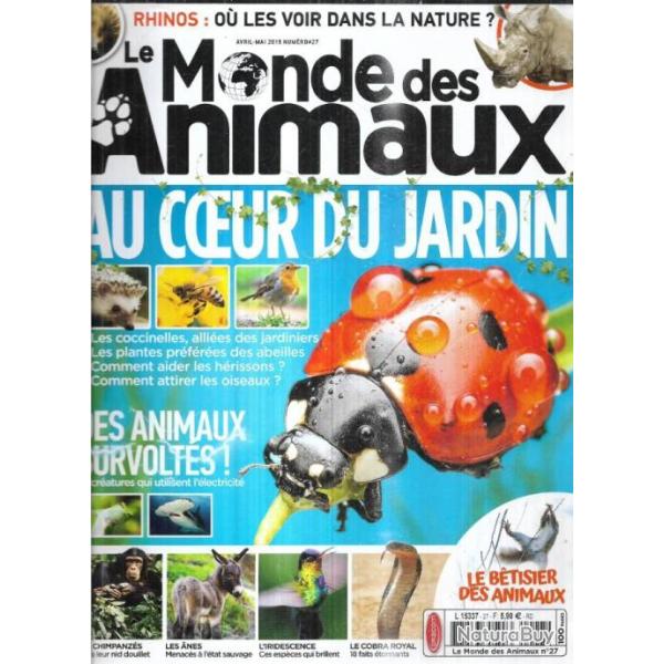 le monde des animaux 27 de 2019  , cobra royal, les anes,au coeur du jardin, okapi, �chidn�s,