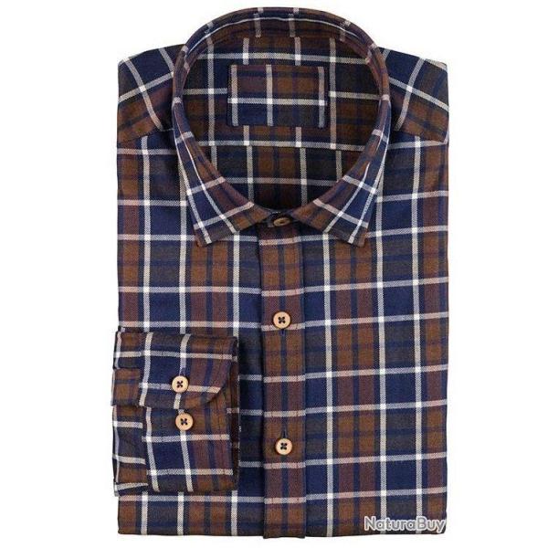 Chemises � carreaux marron bleu Mery ProHunt VERNEY CARRON