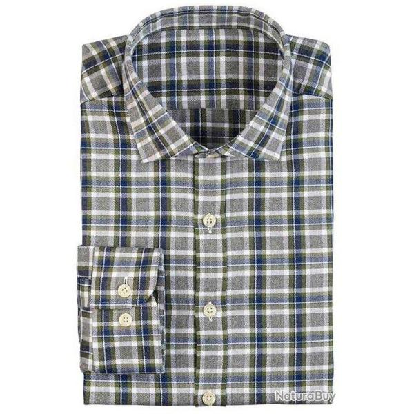 Chemise � carreaux kaki bleu Cheverny ProHunt VERNEY CARRON
