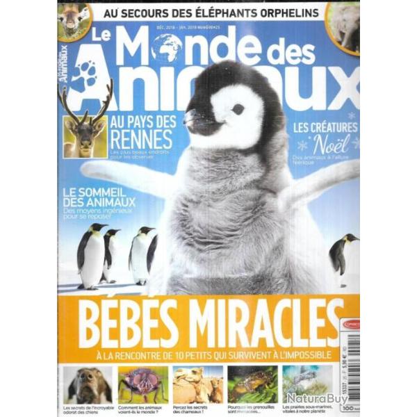 le monde des animaux 2019 25 , b�b�s miracles,  rennes, odorat des chiens, les chameaux, sigean r�se