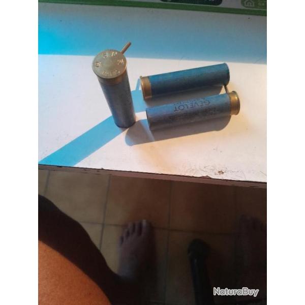 lot de 3 douilles neuves gevelot bleue en calibre 24
