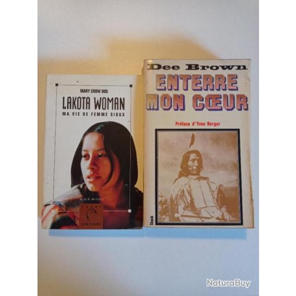 Lot de 2 romans, enterr� mon coeur et lakota woman